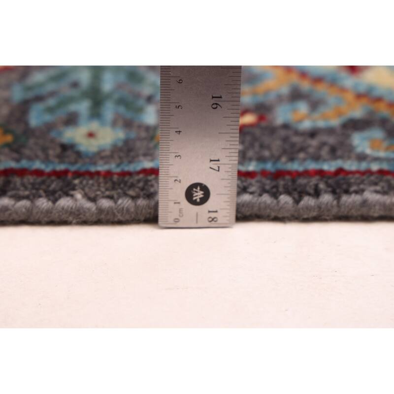 ECARPETGALLERY Hand-knotted Peshawar Ziegler Dark Grey Wool Rug - 5'9 x 7'10