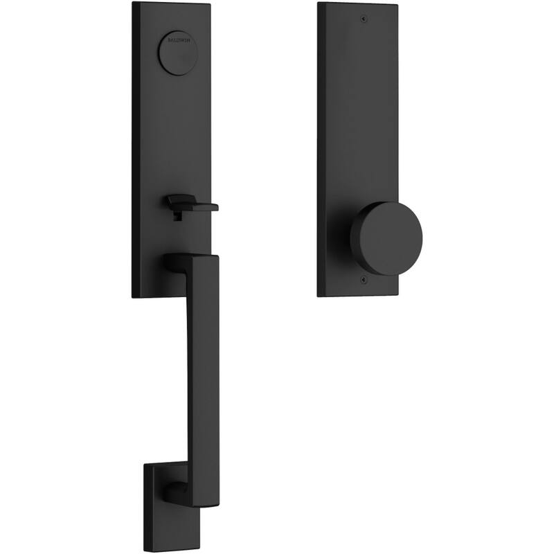 Baldwin Seattle Full Dummy One Piece Handleset with Non-Turning Dummy - Satin Black