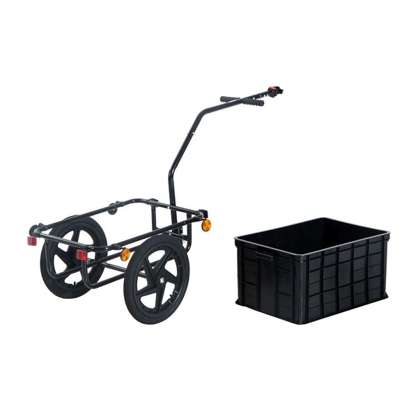 Aosom Bicycle Cargo Trailer with Removable Box and Waterproof