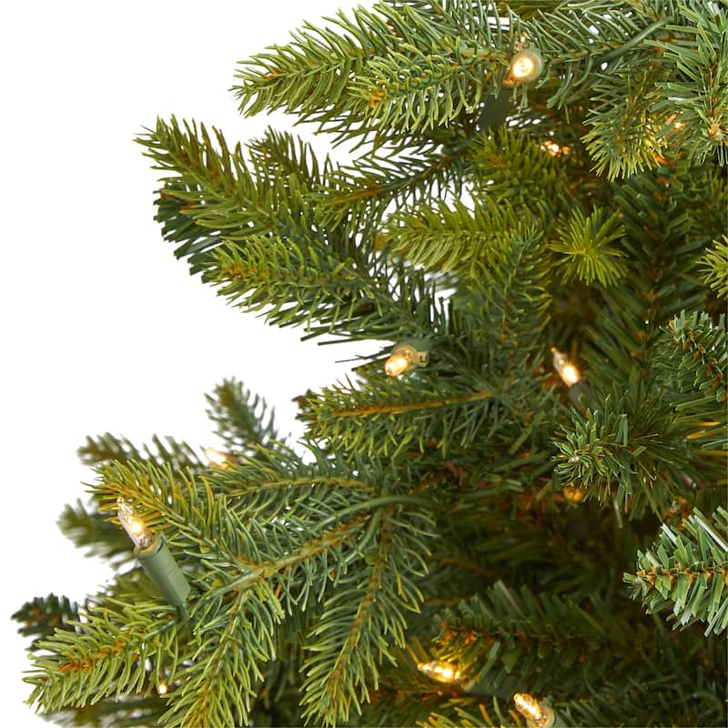 4’ Pre-Lit North Carolina Artificial Christmas Tree, Clear LED Lights - 4 Foot