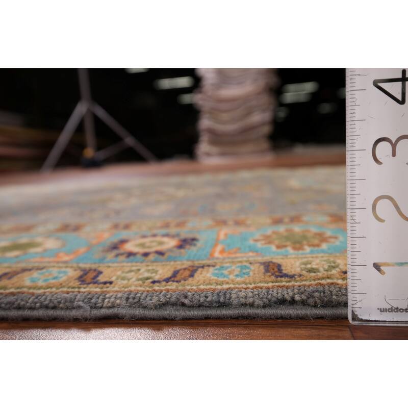 Kazak Accent Rug Hand-Knotted Oriental Wool Carpet - 3'4" x 4'10"