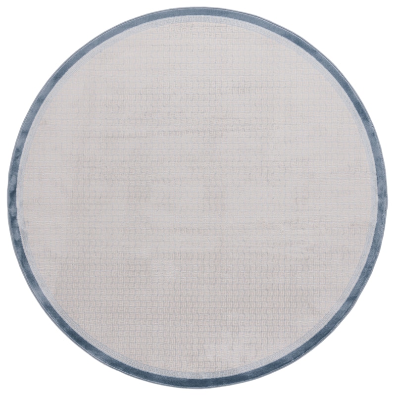 SAFAVIEH Prestige Jinnie Modern & Contemporary Rug - 6'7" Round - Ivory/Blue