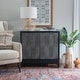 preview thumbnail 5 of 3, Linon Gurira Wood 2-Door Pattern Accent Cabinet Graphite