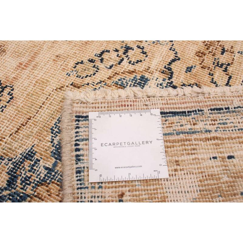 ECARPETGALLERY Hand-knotted Antalya Vintage Tan Wool Rug - 6'4 x 9'4