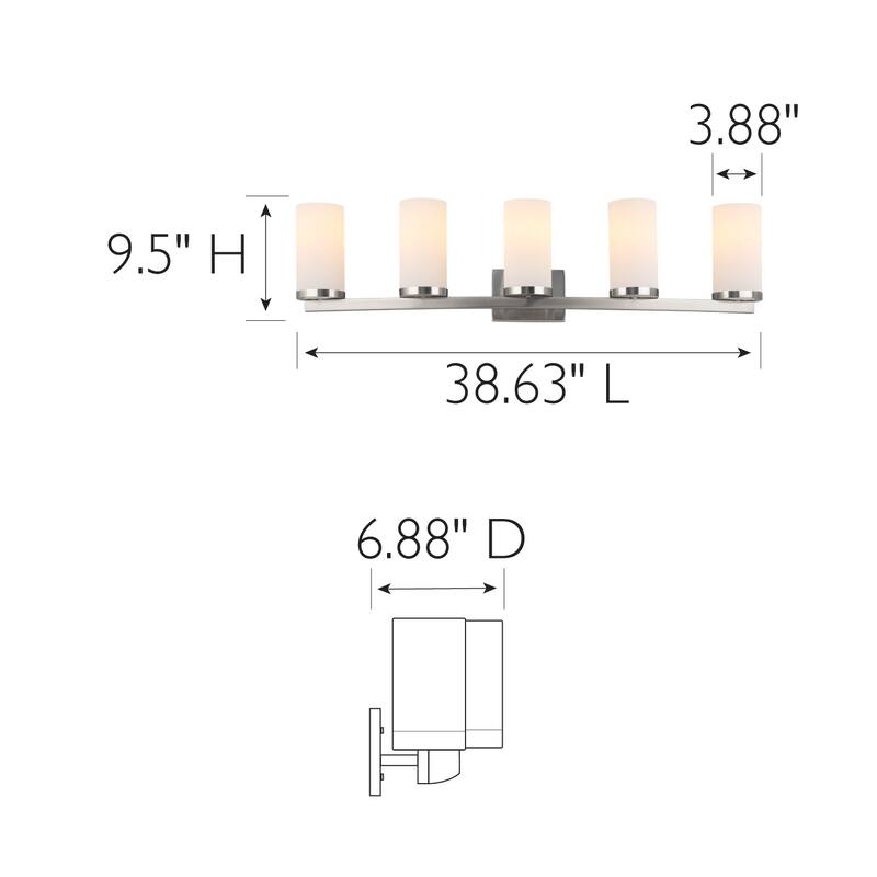 Design House 589176 Desta 5 Light 39" Wide Bathroom Vanity Light