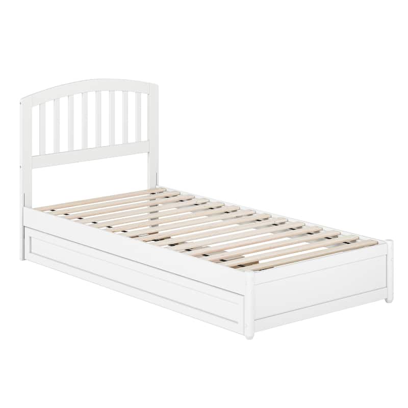 Lucia Platform Bed with Panel Footboard and Twin XL Trundle
