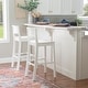 preview thumbnail 16 of 34, Linon Dahlia Armless Barstool Set of 2 White