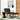 Glitzhome Modern PU Leather 2 Tufted Accent Chairs with Ottomans set