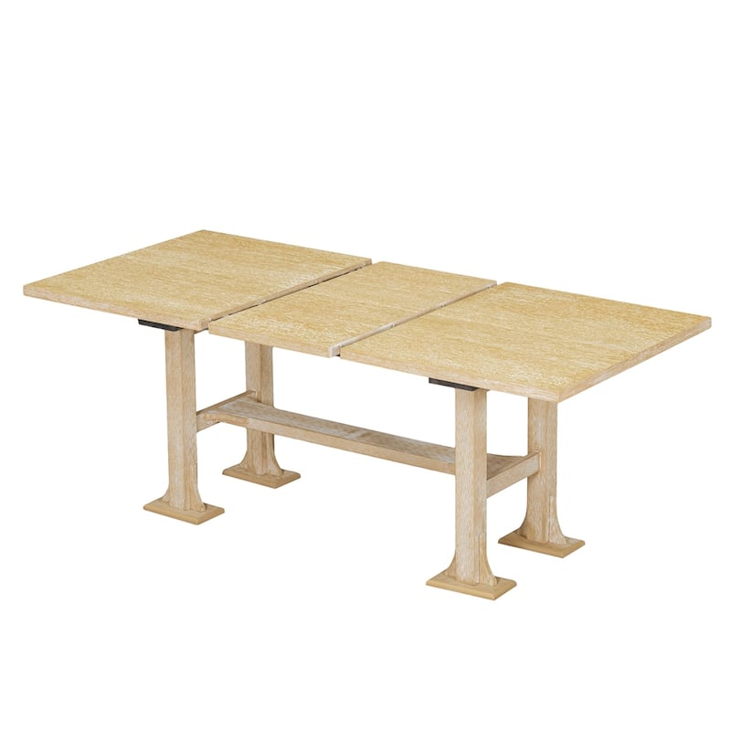 6-Piece Extendable Dining Table Set with Upholstered Chair and Bench