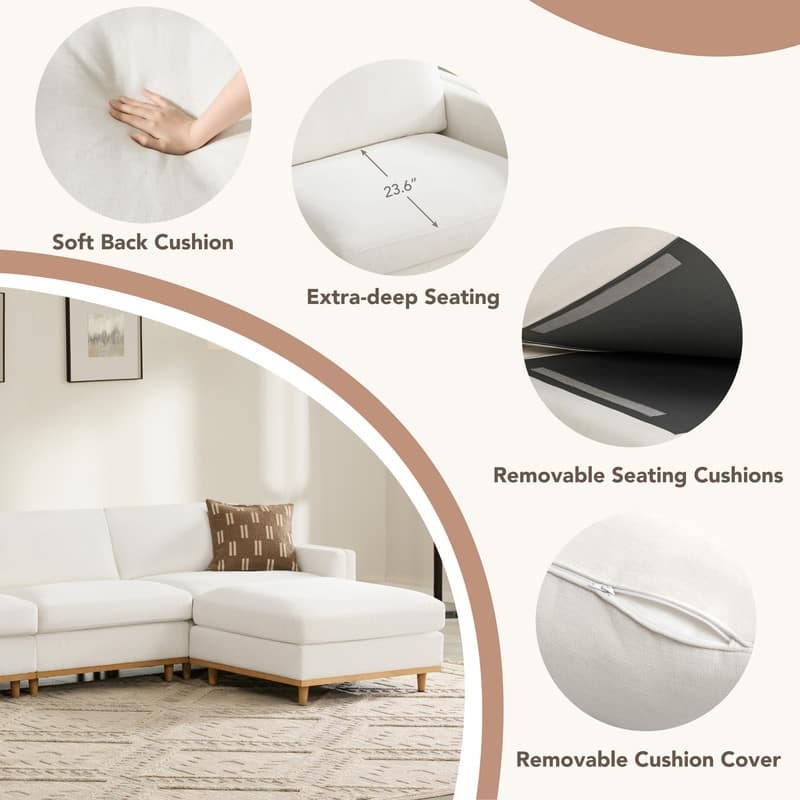 Pamela Oversized Modular Sectional Sofa Couch