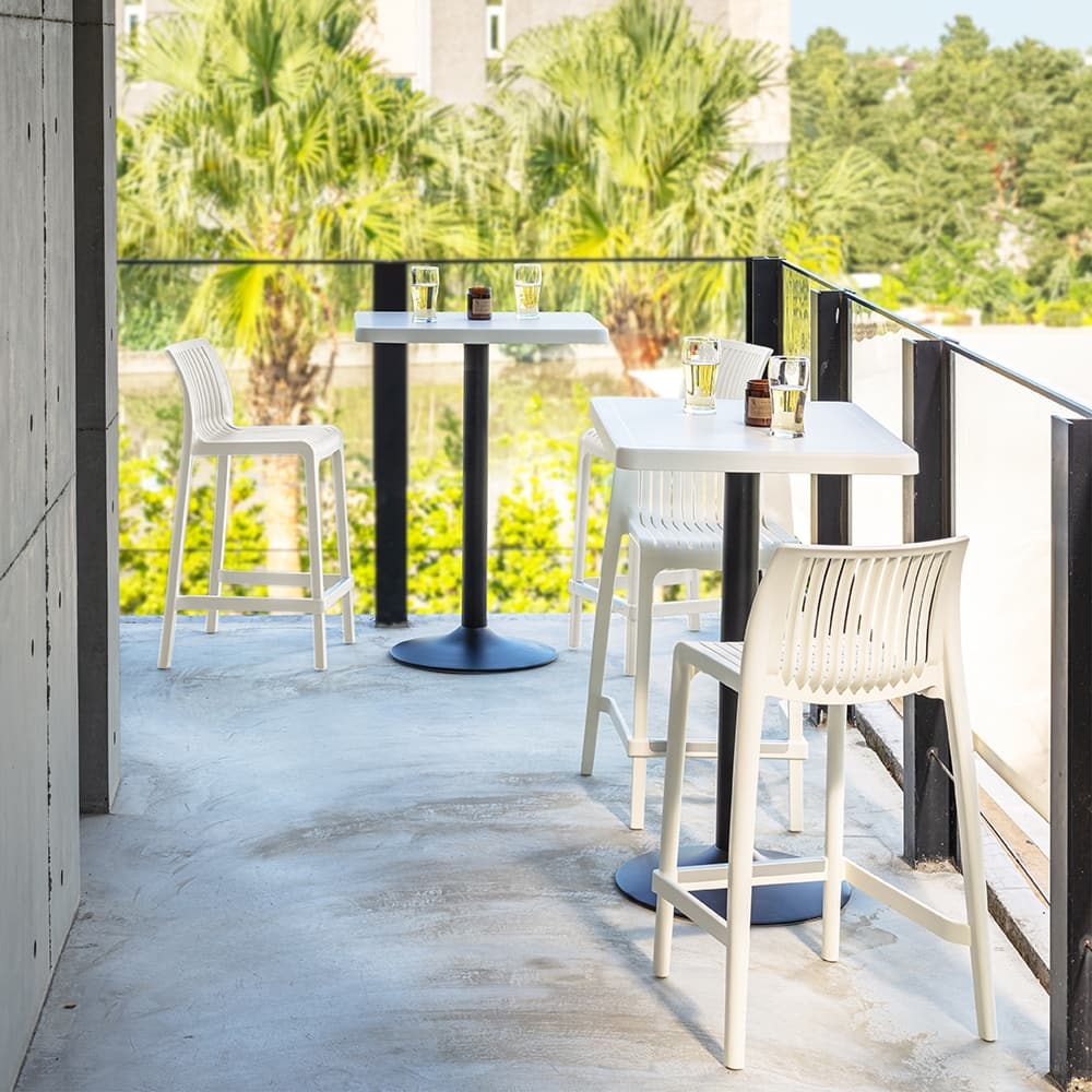 Milos Resin Stackable Counter Stools, Set of 2