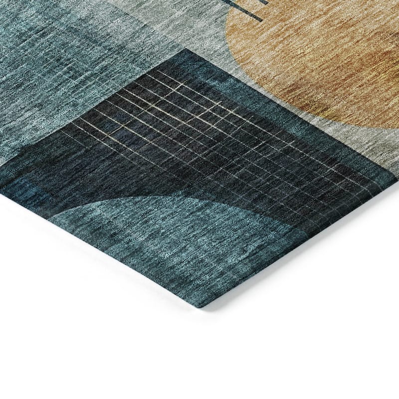 Machine Washable Indoor/ Outdoor Contemporary Deco Chantille Rug