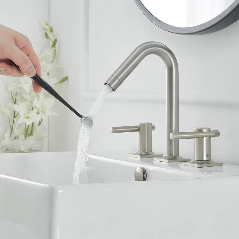 Two-Handle Faucet with Pop-Up Spout