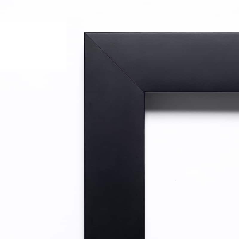 Mezzanotte Black Wood Framed White Corkboard Bulletin Board