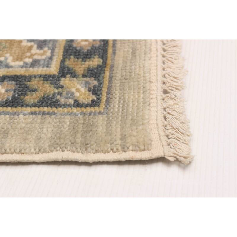 ECARPETGALLERY Hand-knotted Oushak Light Grey Wool Rug - 8'1 x 9'11