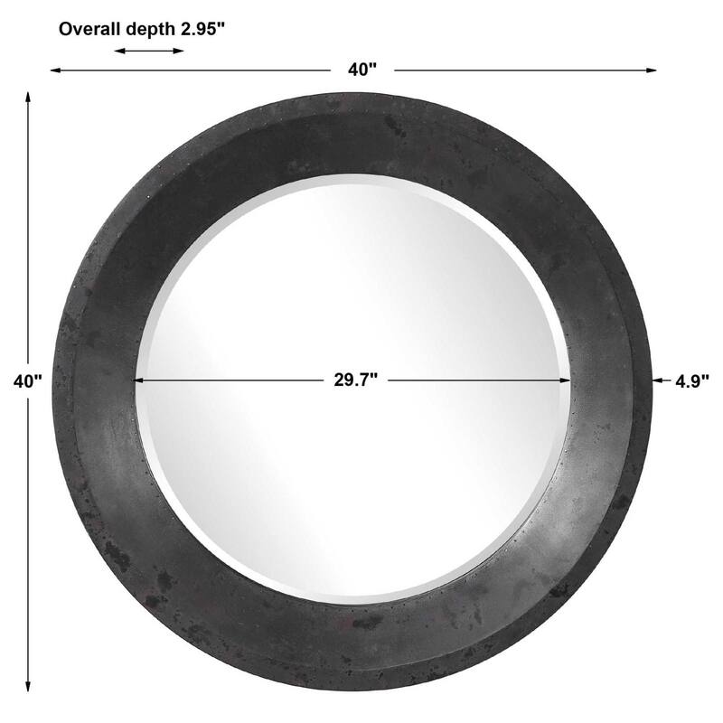 Uttermost Frazier Oversized 40" Round Industrial Style Porthole
