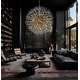 preview thumbnail 25 of 34, Starburst Chandelier 47" Wide Crystal Lighting Fixture Gold