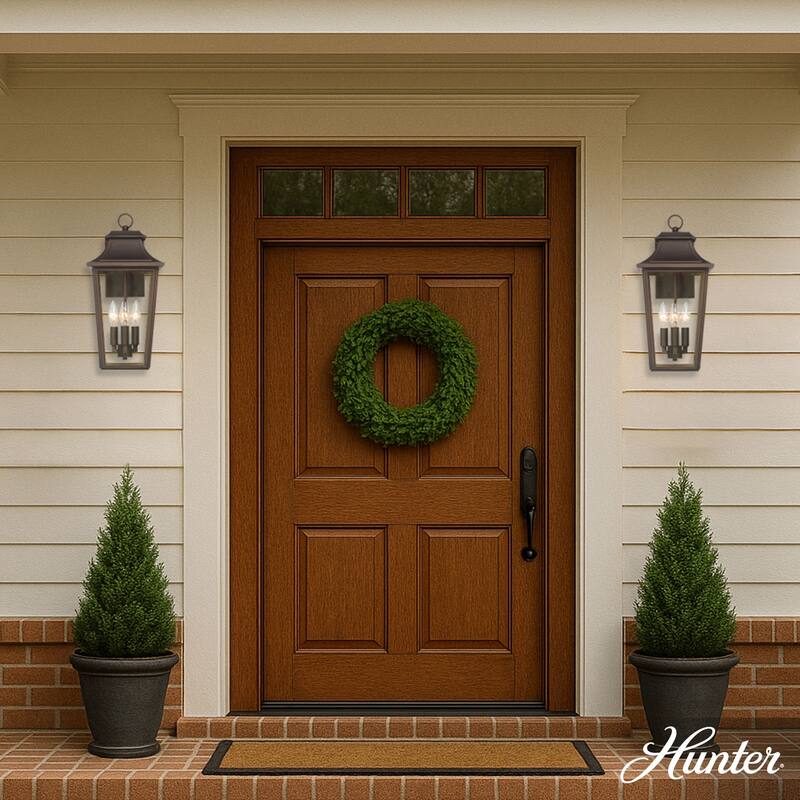 Hunter Spring Cove Outdoor Wall Light - Front Porch, Patio, Garage, Pergola - Traditional, Mission - Resists Corrosion!
