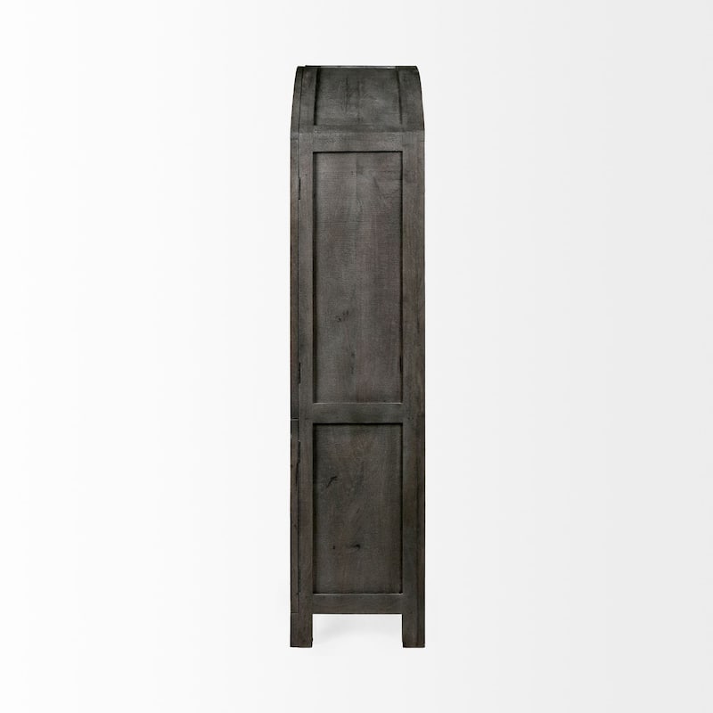 Barrett Dark Grey Solid Wood Display Cabinet