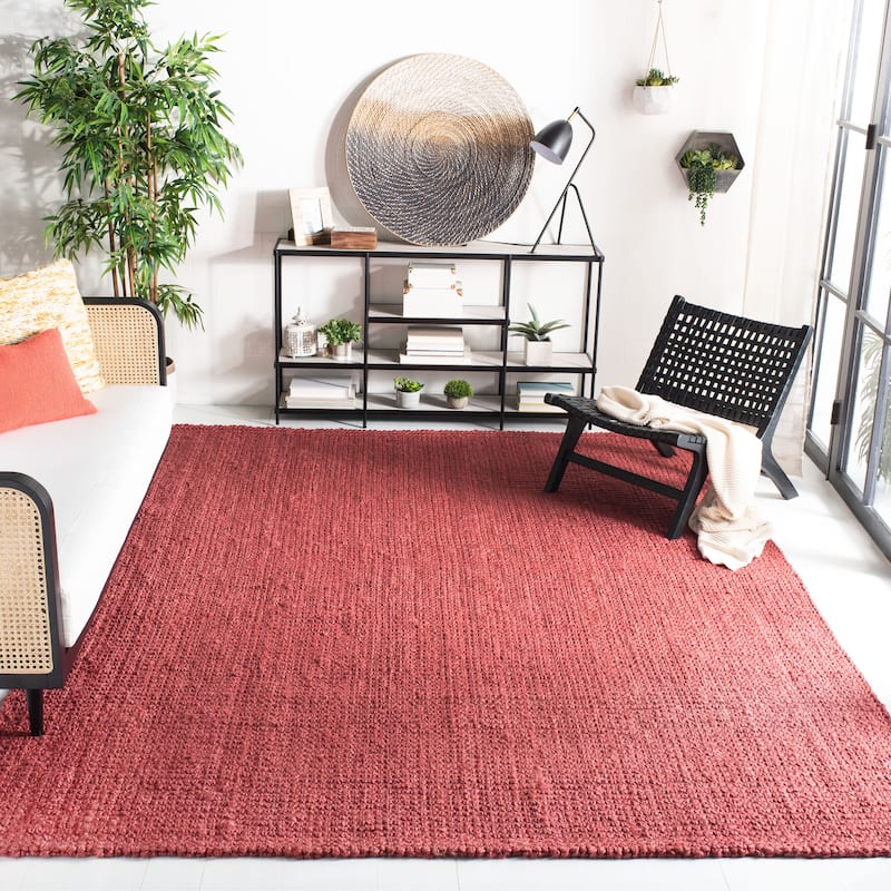 SAFAVIEH Handmade Natural Fiber Bariaa Jute Rug - 8' x 10' - Red