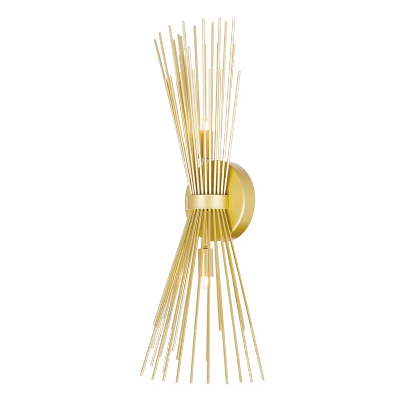 Savannah 2 Light Wall Sconce With Gold Leaf Finish - Gold Leaf