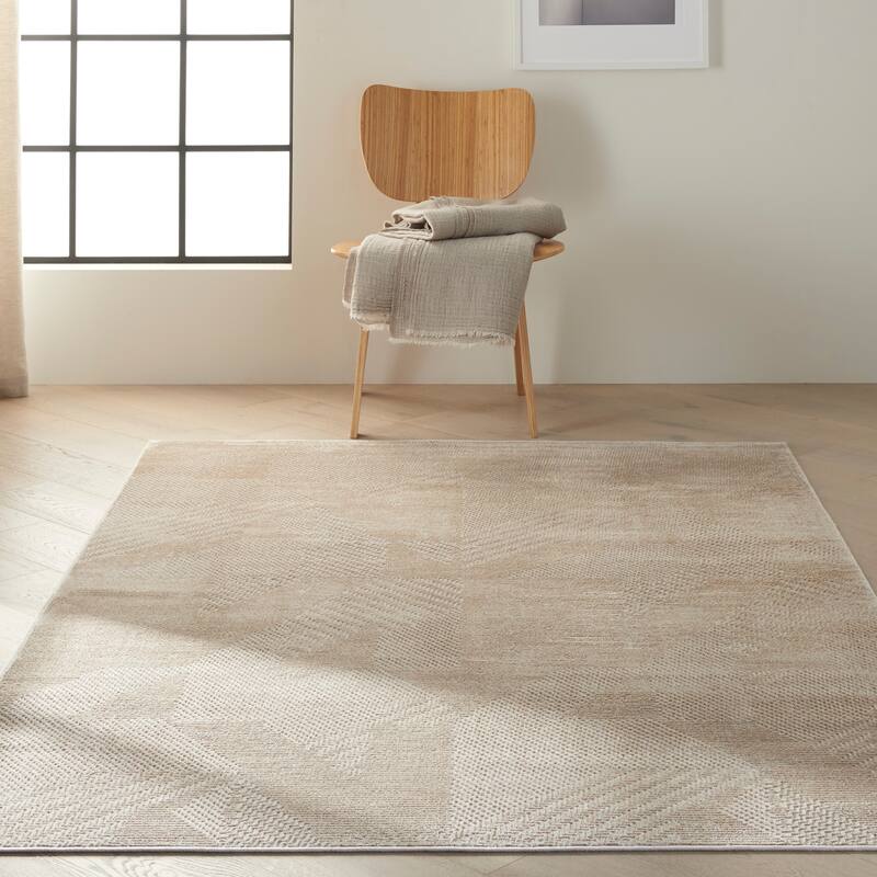 Calvin Klein Orlando Geometric Textured Modern Area Rug