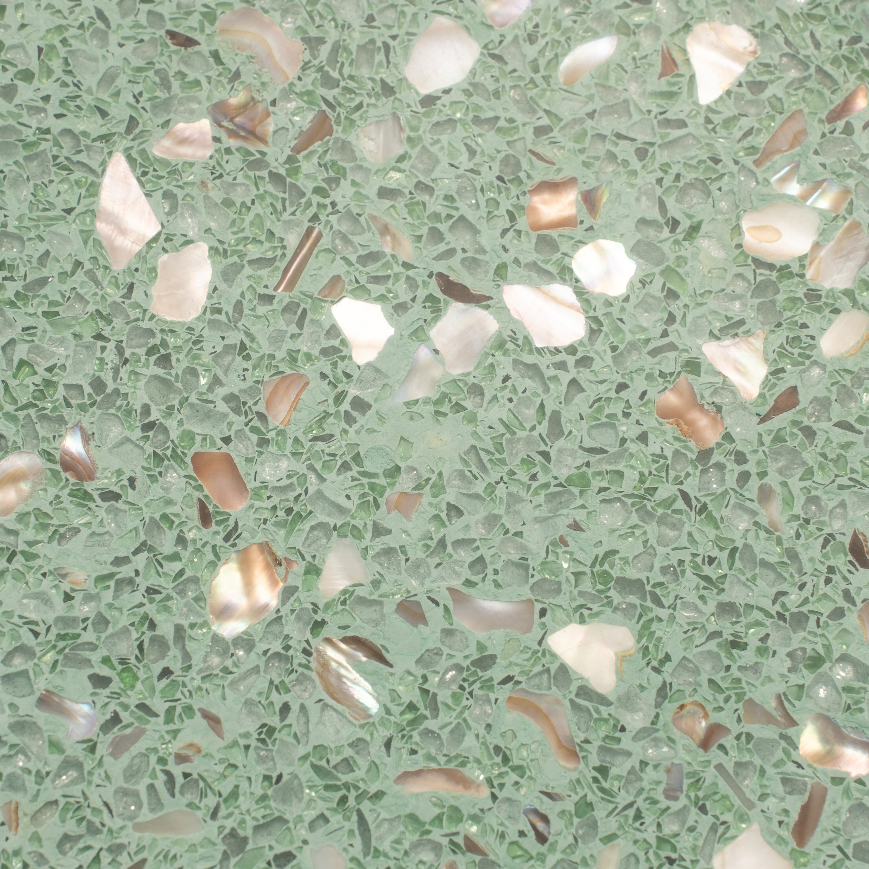 Terraforma 24x24 in. White Honed Terrazzo Large Wall and Floor