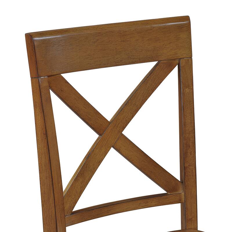Vintage X Back Wood Cross Back Dining Chairs