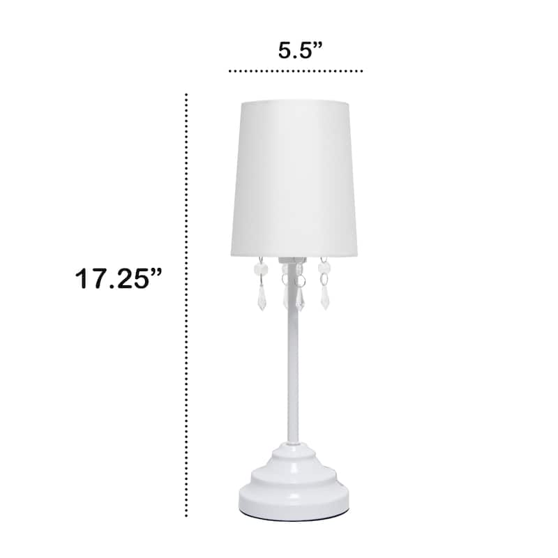 Creekwood Home 17.25" Contemporary Crystal Droplet Table Lamp - 17.25