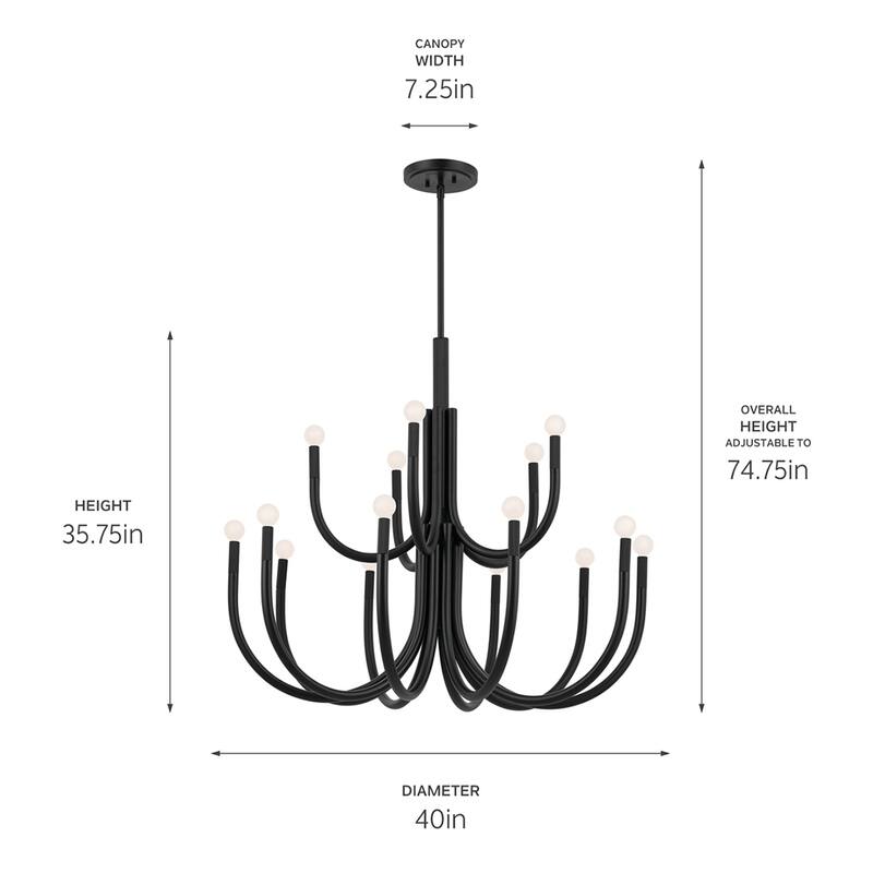 Kichler Lighting Odensa 40.25 in. 15-Light Chandelier