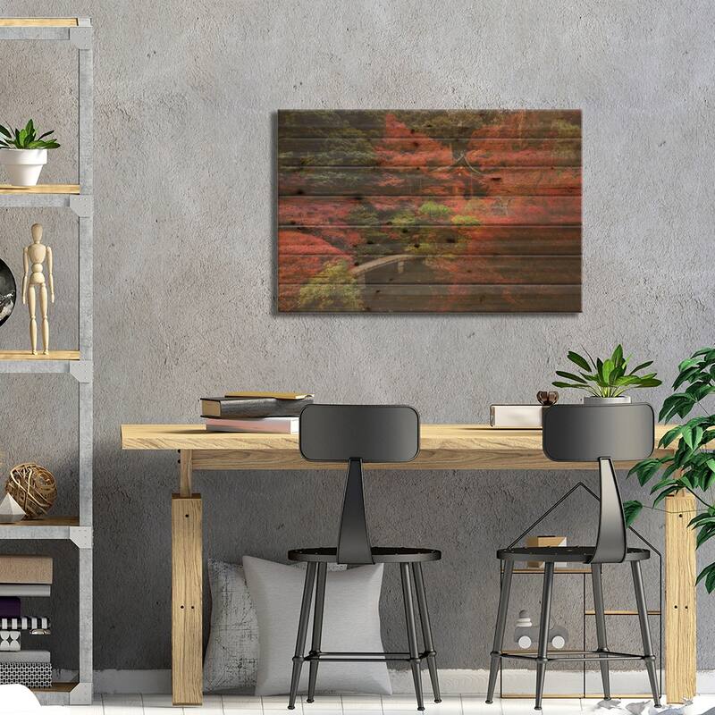 Autumn In Japan XII Print On Wood by Daniel Kordan - Multi-Color