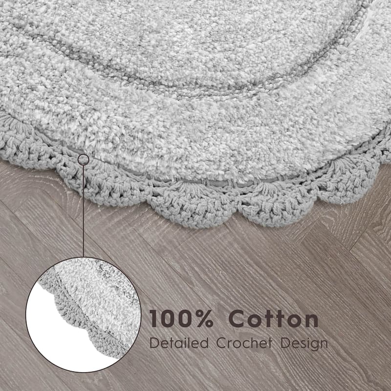 Laura Ashley Eloise Crochet Border Bath Mat