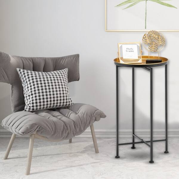 Metal End Side Table Nightstand Small Tables Gold Overstock 32332078