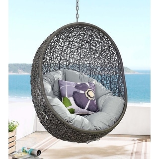 grey rattan swing