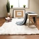preview thumbnail 1 of 155, Silver Orchid Parrott Faux Fur Sheepskin Area Rug 2' X 3' - White