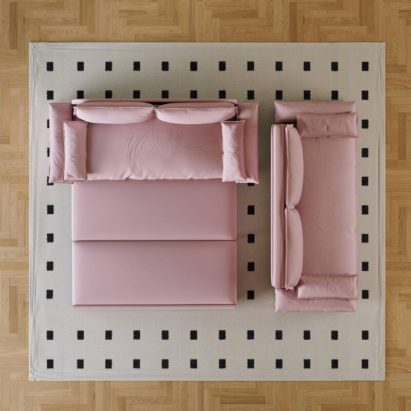 70.1" Queen 3-in-1 Convertible Sleeper Pull Out Sofa Bed with 2 Soft Pillows
