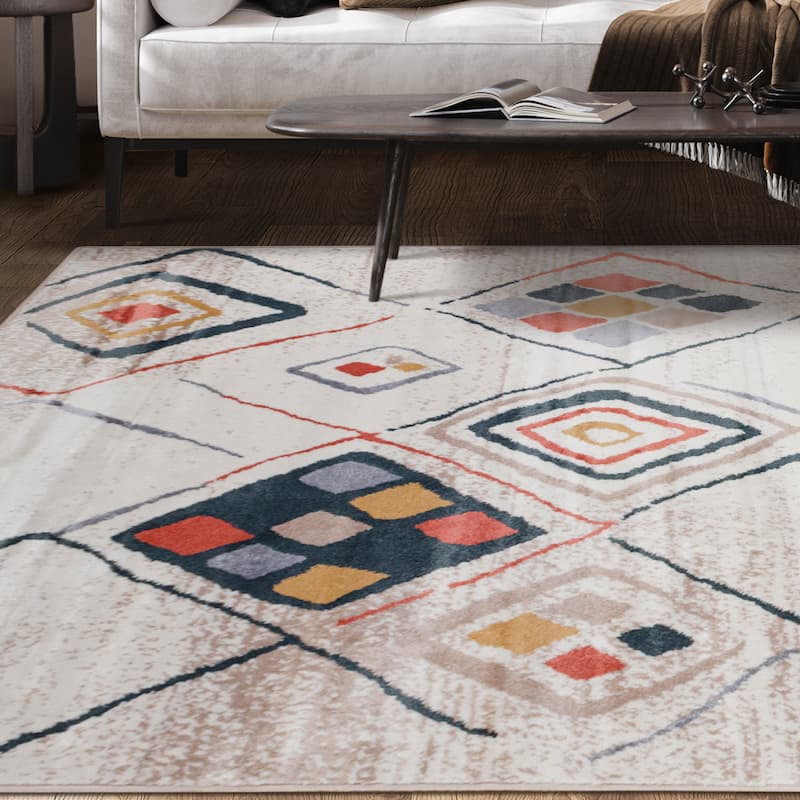 Superior Modern Geometric Southwestern Indoor Area Rug