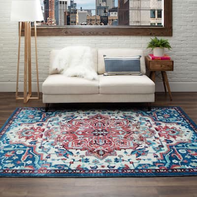 Mohawk Home Emiko Traditional Ornamental Medallion Area Rug