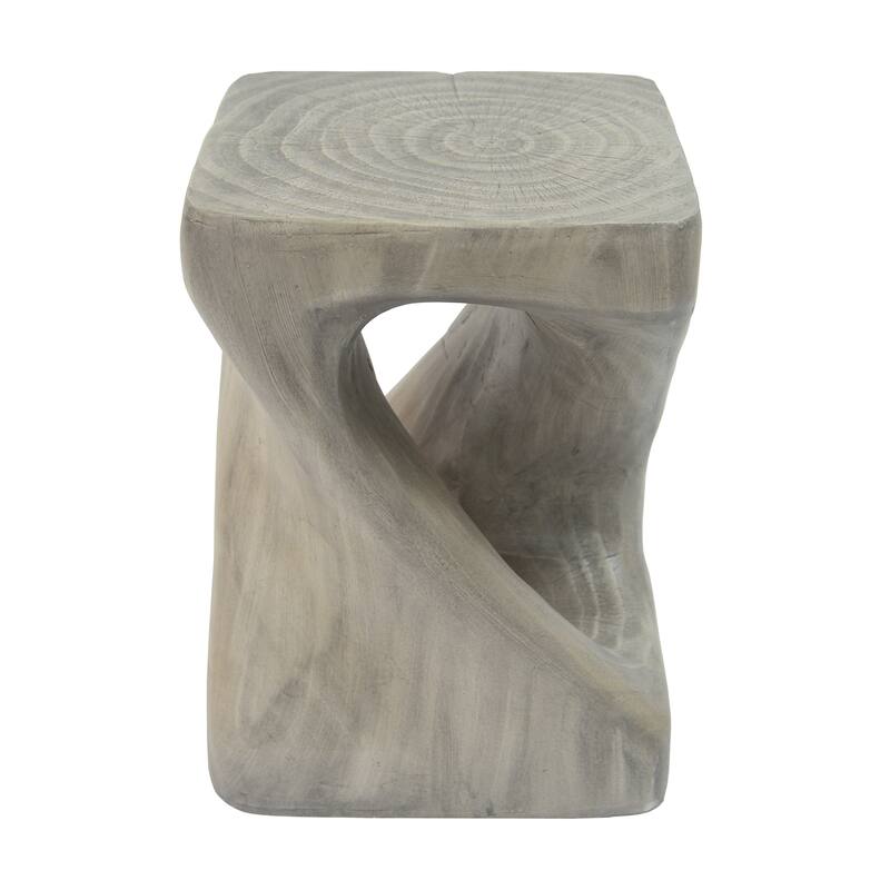 MGO Twist Shape Side Table - Grey