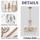 preview thumbnail 17 of 16, 4/6-Lights Vintage Small Candlestick Crystal Chandelier in Antique Gold