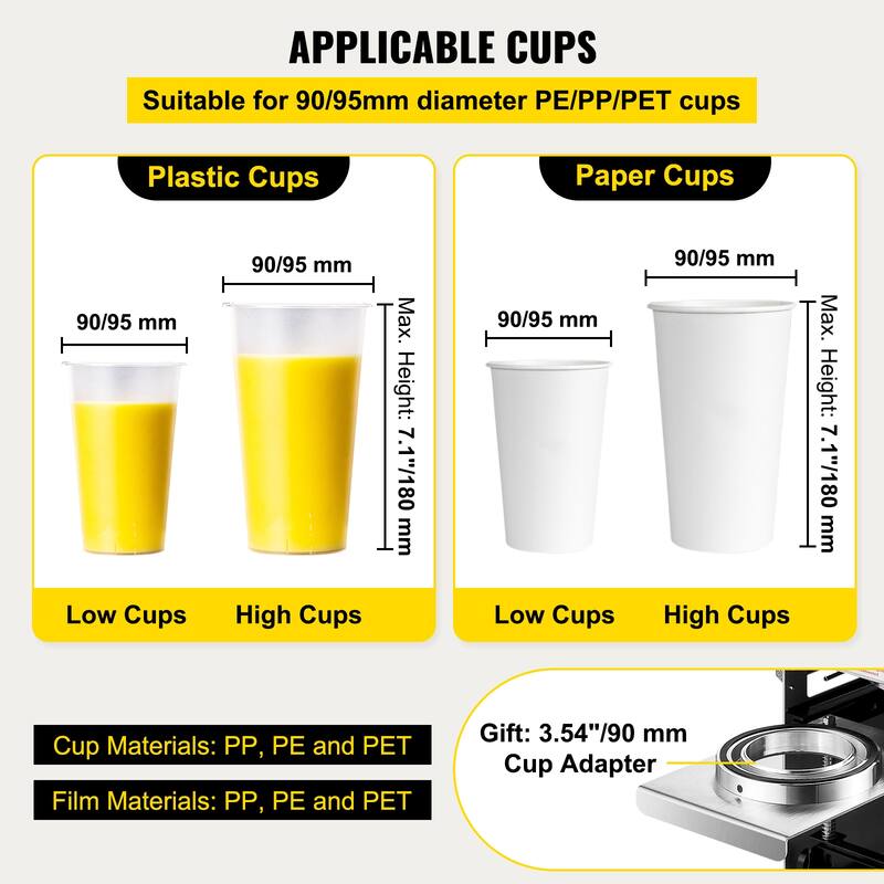 Semi-automatic Cup Sealing Machine with Control Panel for Bubble Milk Tea - 300-500 Cup/h