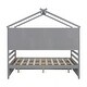 preview thumbnail 73 of 116, Bedroom House Bed with Roof Frame Bedside-shelves and Under Bed Storage Unit