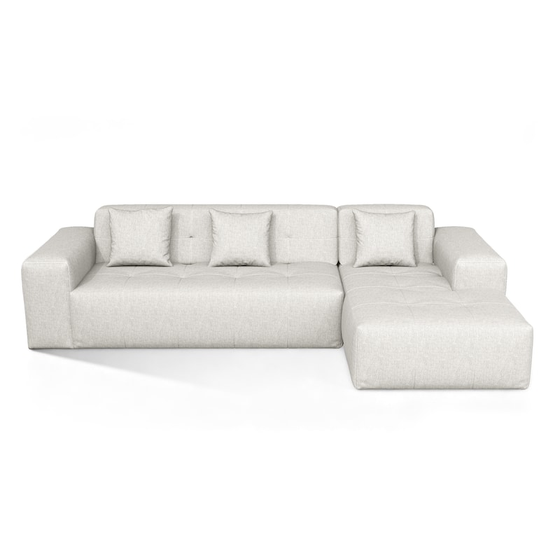 Outdoor No Assembly Patio Sofa with Chaise
