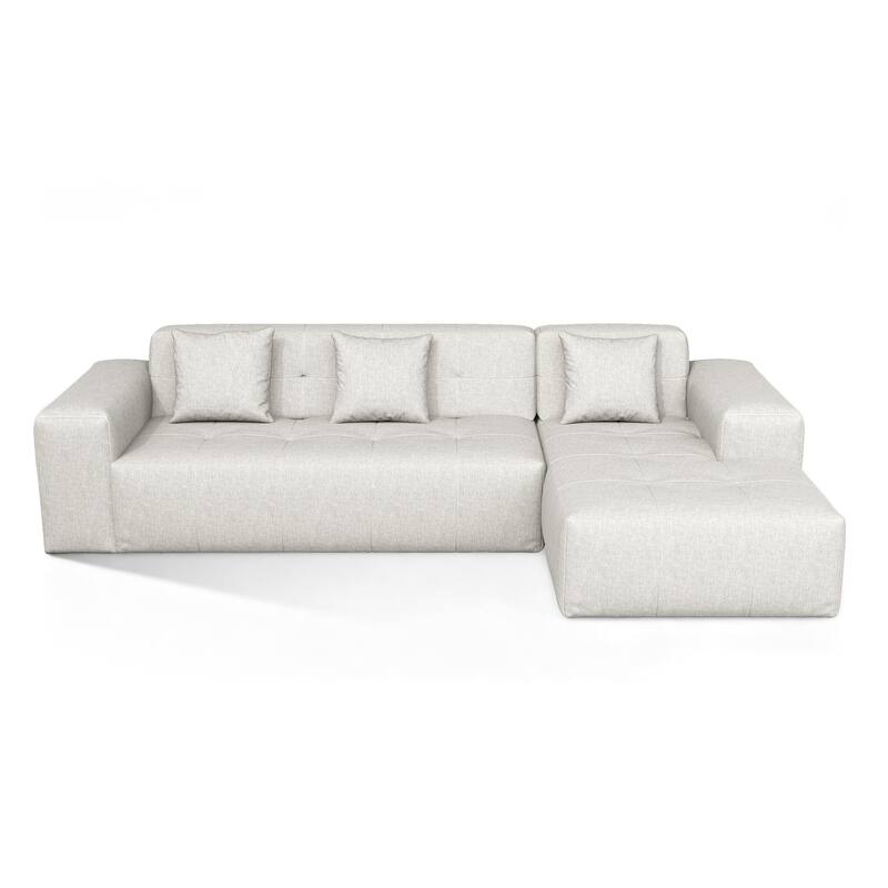 Outdoor Upholstered Chaise Modular Sectional Sofa Set