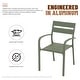 preview thumbnail 4 of 8, Outdoor Stackable Aluminum Dining Chair with Cushion (Set of 4)