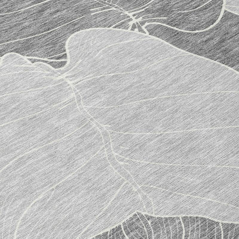 Machine Washable Indoor/ Outdoor Tropical Floral Chantille Rug