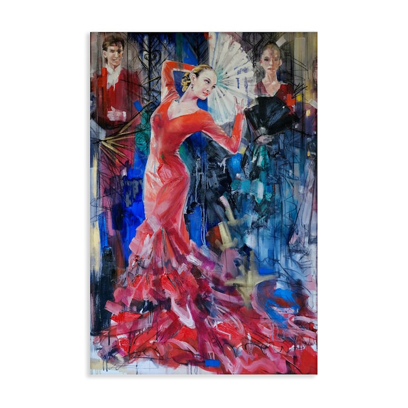 Stupell Bold Dancer with Fan Canvas Wall Art Design By Lucille Lee - 20 x 30