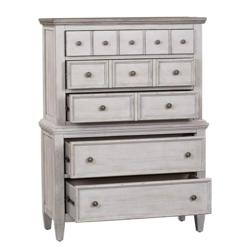Heartland Antique White Tobacco 5 Drawer Chest