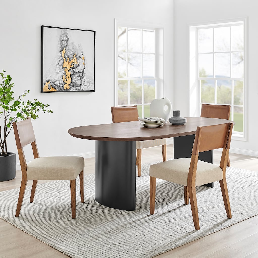 NPD Furniture Conway 86.5 Inch Oval Dining Table