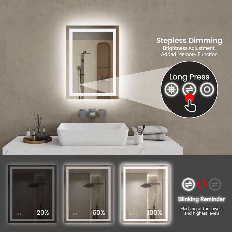 20*28 Inch LED Bathroom Mirror